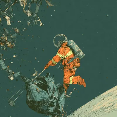 space junk! - AI artwork, 22 Aug 2026